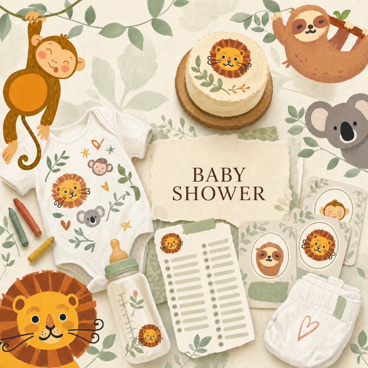Baby shower entre animalitos