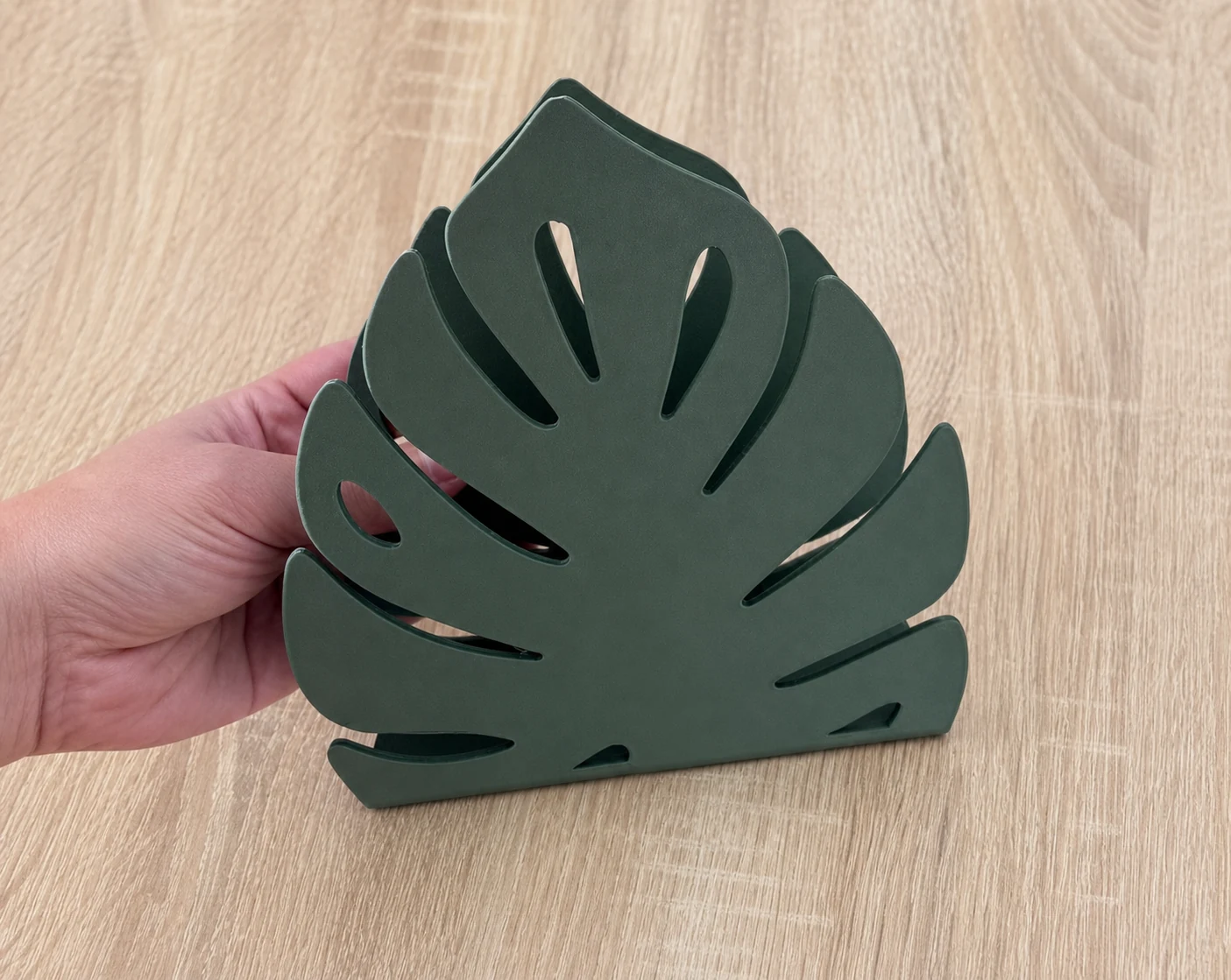 Servilletero con forma de hoja