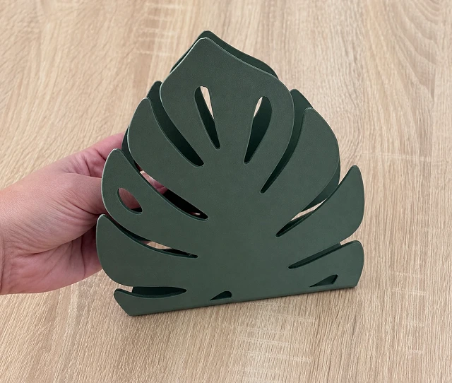 Servilletero con forma de hoja